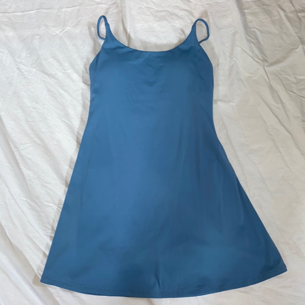 Blue Athletic Dress with built in bra & bodysuit